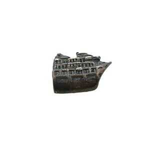 Vintage Estate Sterling Silver Cruise Ship Charm Bracelet Bead! 84